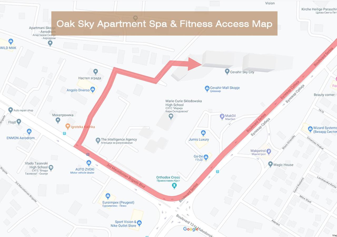 Oak Sky Apartment Spa & Fitness Skopje Extérieur photo